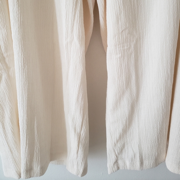 1.State Wide Leg Cropped Pants Soft Ecru Plus 2X Plus Size Pull Up Revolve Lined - Picture 6 of 9